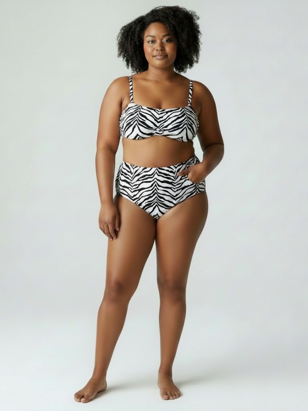 Wild Fable Zebra Print Bikini Set – Size X (14W) – NWT